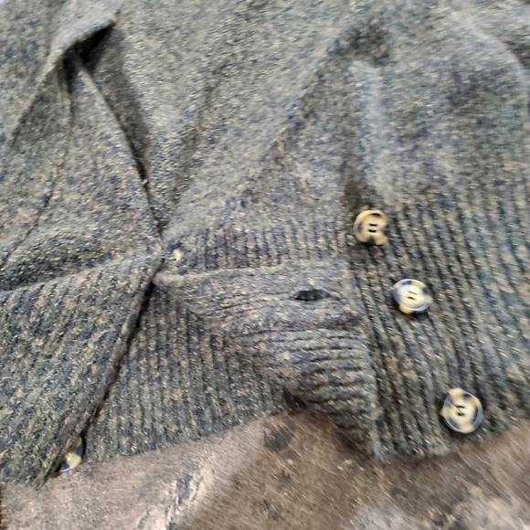 Women's Brown Button-Up Sweater - Picture 6 of 12